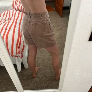 Brown denim shorts